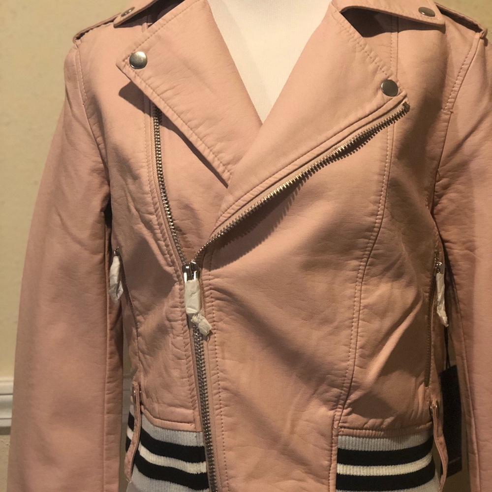 Forever 21 pink leather jacket